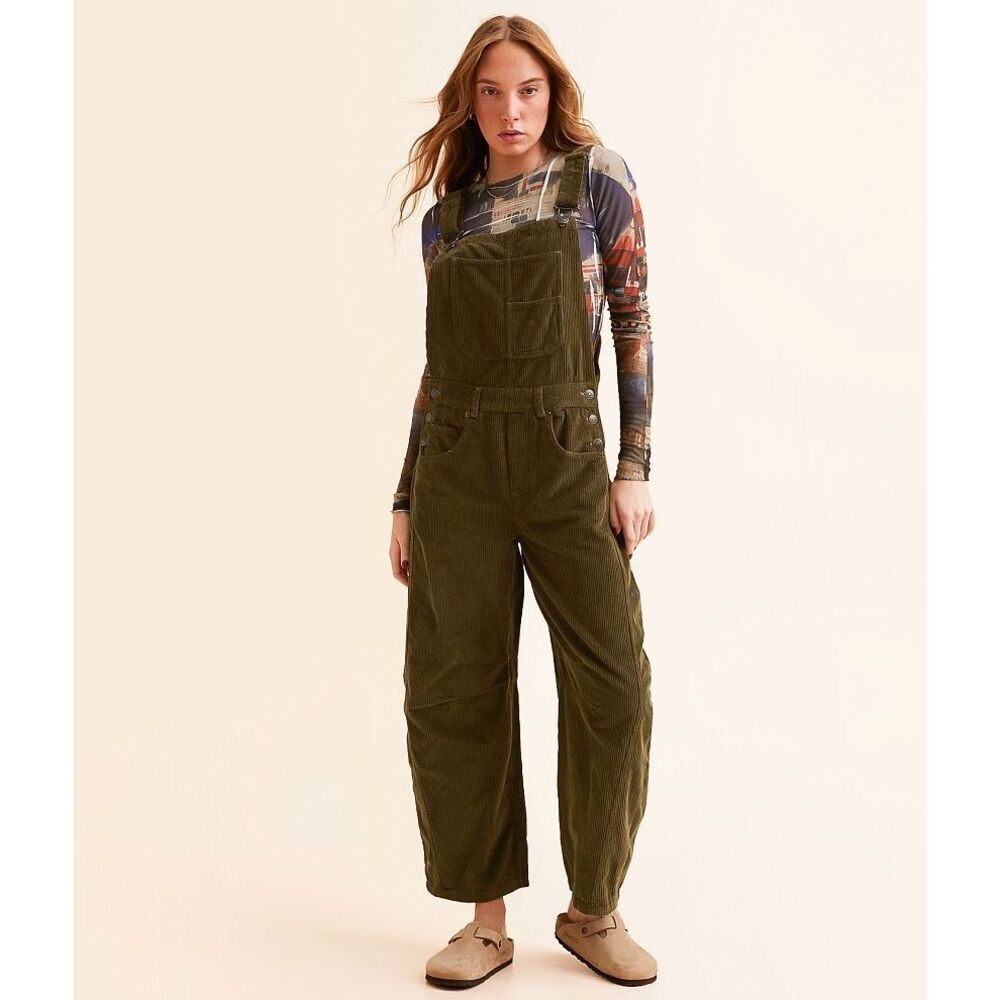 New Free People Good Luck Corduroy Overalls Size XS - Picture 8 of 16
